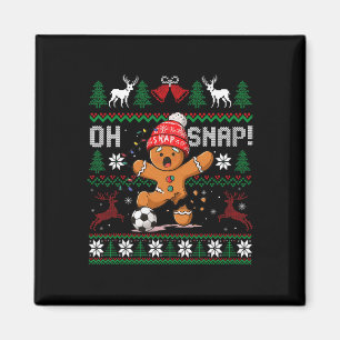 Oh Snap Fußball Lebkuchenmann Weihnachten Hässlich Magnet