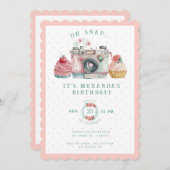 Oh Snap | Geburtstag der Kamera Einladung (Vorne/Hinten)