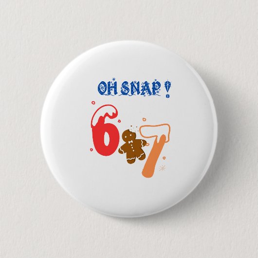 Oh Snap Gingerbread 67 Button (Vorderseite)
