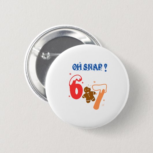 Oh Snap Gingerbread 67 Button (Vorne & Hinten)