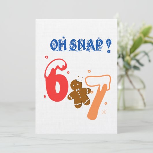 Oh Snap Gingerbread 67 Einladung (Stehend Vorderseite)