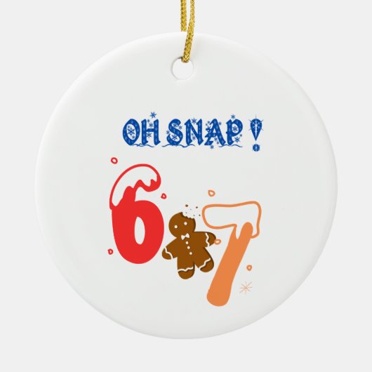 Oh Snap Gingerbread 67 Keramik Ornament (Vorne)