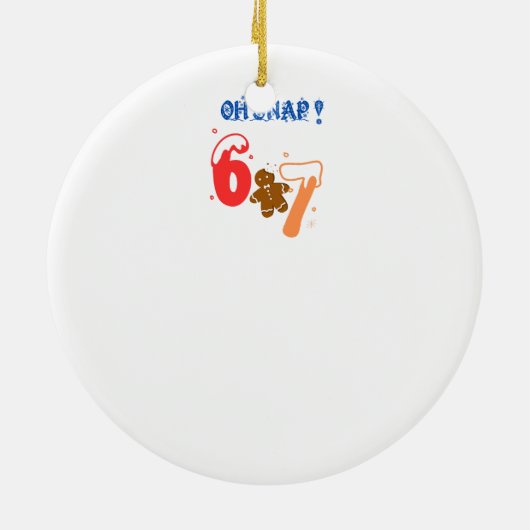 Oh Snap Gingerbread 67 Keramik Ornament (Hinten)