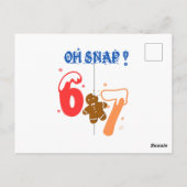 Oh Snap Gingerbread 67 Postkarte (Rückseite)