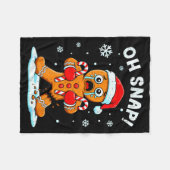 Oh Snap Gingerbread Christmas Xmas Cookie Baking H Fleecedecke (Vorderseite (Horizontal))