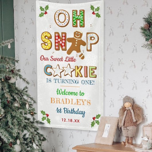 Oh Snap! Gingerbread Cookie Any Age Birthday Banner