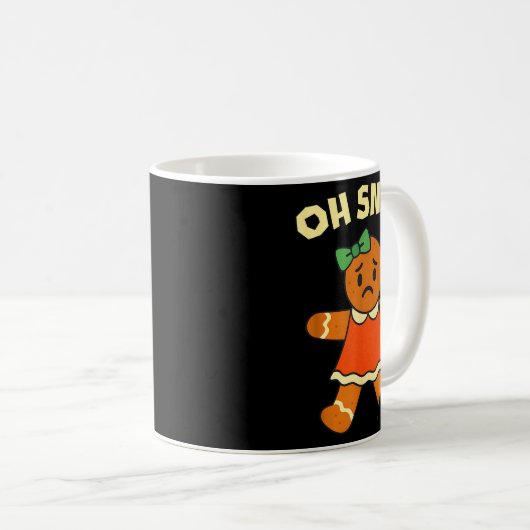 Oh Snap, Gingerbread Girl Cookie, Broken Leg, Funn Kaffeetasse (VorderseiteRechts)