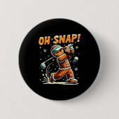 Oh Snap Gingerbread Golfer Golf Christmas Golfing Button (Vorderseite)