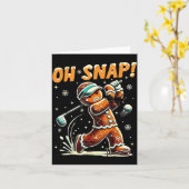 Oh Snap Gingerbread Golfer Golf Christmas Golfing  Karte (Gelbe Blume)