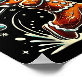 Oh Snap Gingerbread Golfer Golf Christmas Golfing  Poster (Ecke)