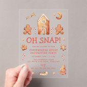 Oh Snap Gingerbread House Decoration Party Acryleinladungen (Insitu (Handheld))