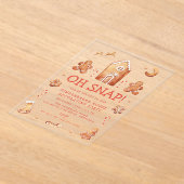 Oh Snap Gingerbread House Decoration Party Acryleinladungen (Ablage )