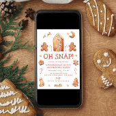 Oh Snap Gingerbread House Decoration Party Einladung