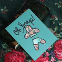 Oh Snap Gingerbread Man art Christmas Humor