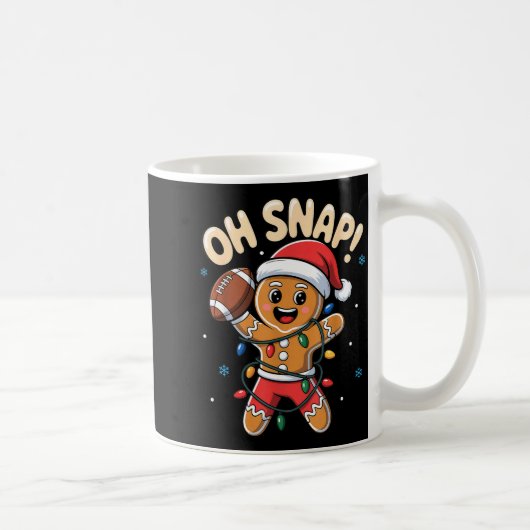 Oh Snap Gingerbread Man Christmas Football Kids Bo Kaffeetasse (Rechts)