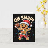 Oh Snap Gingerbread Man Christmas Football Kids Bo Karte (Gelbe Blume)