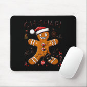 Oh Snap Gingerbread Man Christmas Funny Cookie Ugl Mousepad (Mit Mouse)