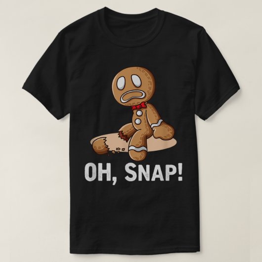 Oh Snap Gingerbread Man Christmas Tee (Design vorne)