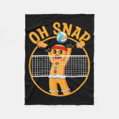 Oh Snap Gingerbread Man Christmas Volleyball Fleecedecke (Vorderseite)