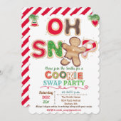 Oh Snap Gingerbread Man Cookie Exchange Einladung (Vorne/Hinten)