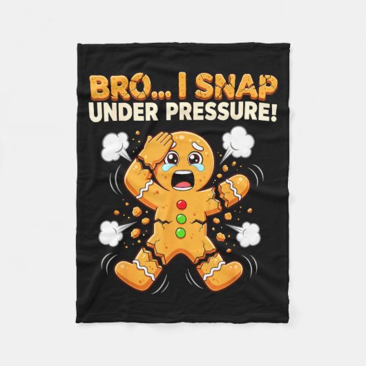 Oh Snap Gingerbread Man Cookies I Snap Under Press Fleecedecke (Vorderseite)