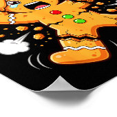 Oh Snap Gingerbread Man Cookies I Snap Under Press Poster (Ecke)