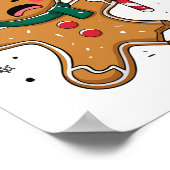 Oh Snap Gingerbread Man Cute Christmas Cookie King Poster (Ecke)