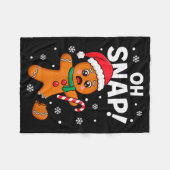 Oh Snap Gingerbread Man For Adult Kids Men Women C Fleecedecke (Vorderseite (Horizontal))
