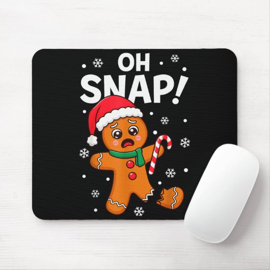 Oh Snap Gingerbread Man For Adult Kids Men Women C Mousepad (Mit Mouse)