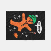 Oh Snap Gingerbread Man Funny Christmas Xmas Men W Fleecedecke (Vorderseite (Horizontal))