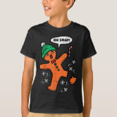 Oh Snap Gingerbread Man Funny Christmas Xmas Men W T-Shirt (Vorderseite)