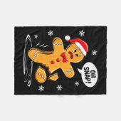 Oh Snap Gingerbread Man Shirt Adult Kids Men Women Fleecedecke (Vorderseite (Horizontal))