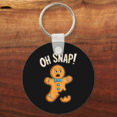 Oh Snap Gingerbread Man Shirt Adult Kids Men Women Schlüsselanhänger (Vorderseite)