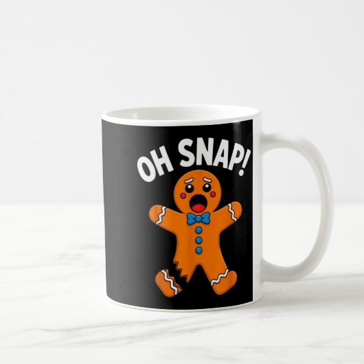 Oh Snap Gingerbread Man Xmas Boys Girls Kids Adult Kaffeetasse (Rechts)