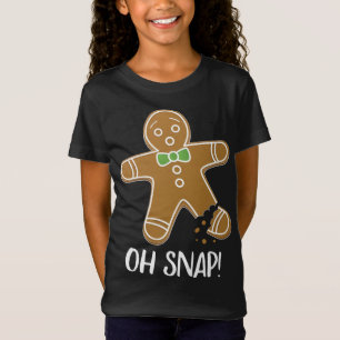 Oh Snap Gingerbread Mann Cookie Broken Leg Funny T-Shirt