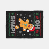 Oh Snap Gingerbread Mann Cookie Weihnachtsweihe Ug Fleecedecke (Vorderseite (Horizontal))