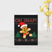 Oh Snap Gingerbread Mann Frohe Weihnachten Weihnac Karte (Gelbe Blume)