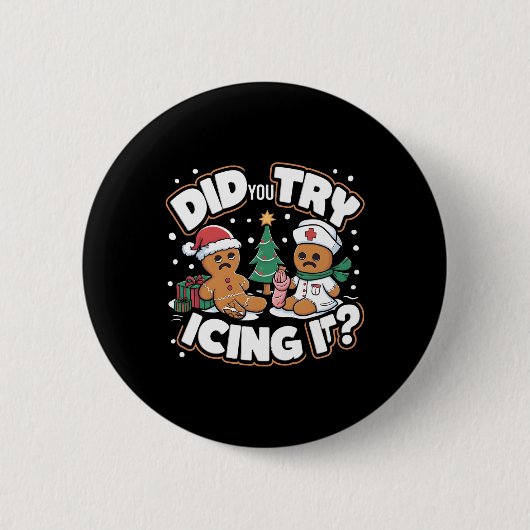 Oh Snap Gingerbread Mann Keks Hast du versucht, ic Button (Vorderseite)