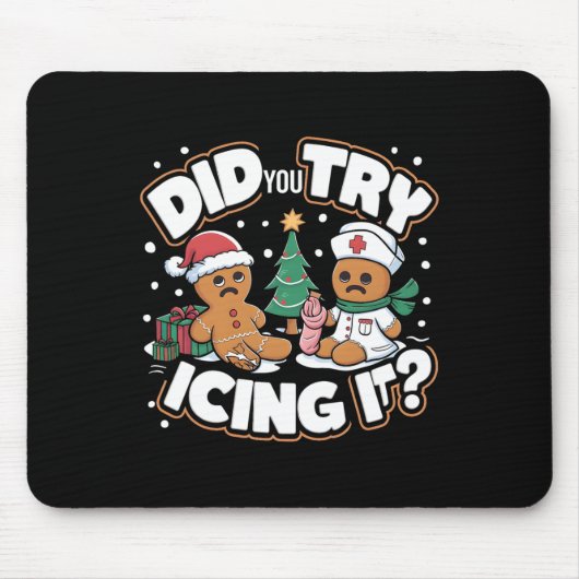 Oh Snap Gingerbread Mann Keks Hast du versucht, ic Mousepad (Vorne)