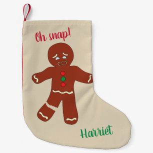 Oh Snap Gingerbread-Mann Kekslüsterner Spaß Kleiner Weihnachtsstrumpf