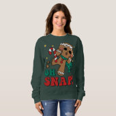 Oh Snap Gingerbread Mann Retro Frohe Weihnachten W Sweatshirt (Vorne ganz)