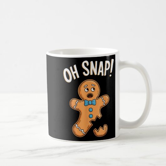 Oh Snap Gingerbread Mann Shirt Erwachsene Kinder M Kaffeetasse (Rechts)