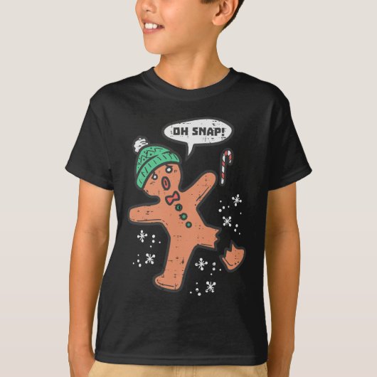 Oh Snap Gingerbread Mann Spaß Weihnachten Weihnach T-Shirt (Vorderseite)