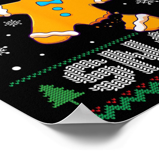 Oh Snap Gingerbread Mann Weihnachtslustig Keks häs Poster (Ecke)