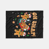 Oh Snap Gingerbread Nurse Funny Nursing Christmas Fleecedecke (Vorderseite (Horizontal))