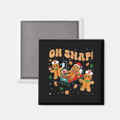 Oh Snap Gingerbread Nurse Funny Nursing Christmas Magnet (Vorderseite/Rückseite)