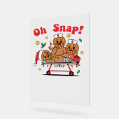 Oh Snap Gingerbread School Nurse Christmas Classic Acrylschild (Winkel)