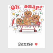 Oh Snap Gingerbread School Nurse Christmas Classic Aufkleber (Blatt)