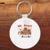 Oh Snap Gingerbread School Nurse Christmas Classic Schlüsselanhänger (Vorderseite)