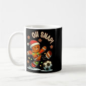 Oh Snap Gingerbread Soccer Xmas Light Holiday  Kaffeetasse (Links)